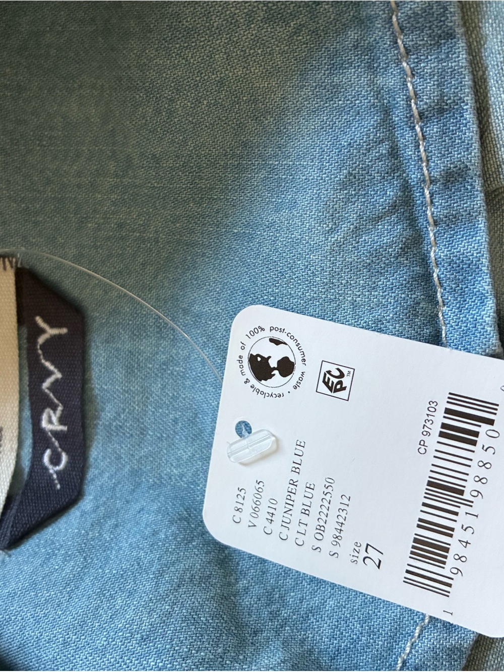 We The Free Light Blue Pleated Denim Skort NWT 27 - Picture 9 of 10